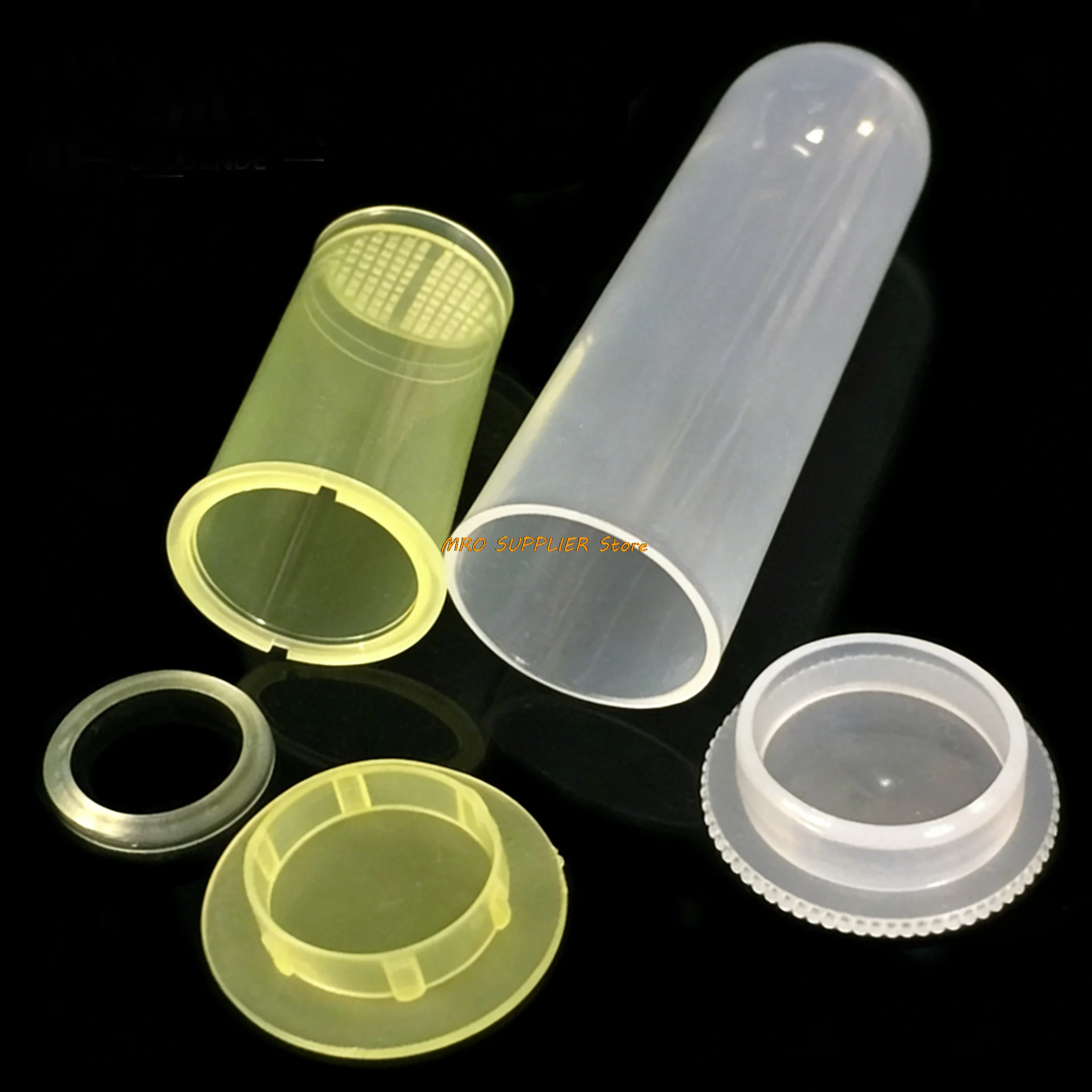 10pcs 50ml Filter Centrifuge Tube, Large Plastic Filter with Round Bottom and Filter Core