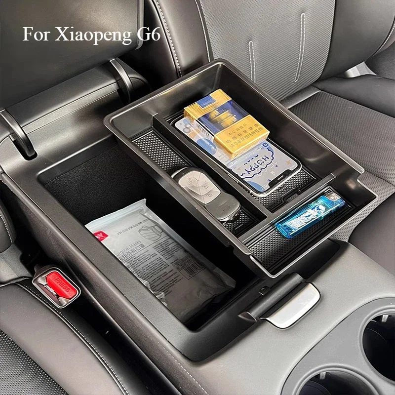 

For Xiaopeng G6 Car Central Control Lower Storage Armrest Box Storage Box Accessories Interior Stowing Tidying