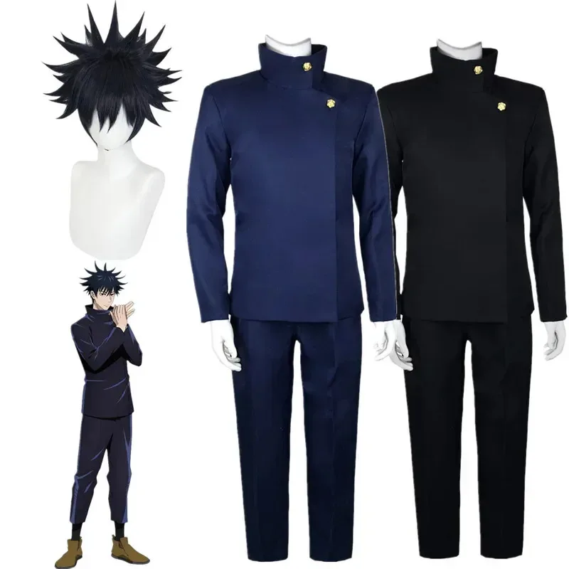 

Jujutsu Kaisen Anime Fushiguro Megumi Cosplay Costume Top Pants Blue Halloween Party Uniform Set