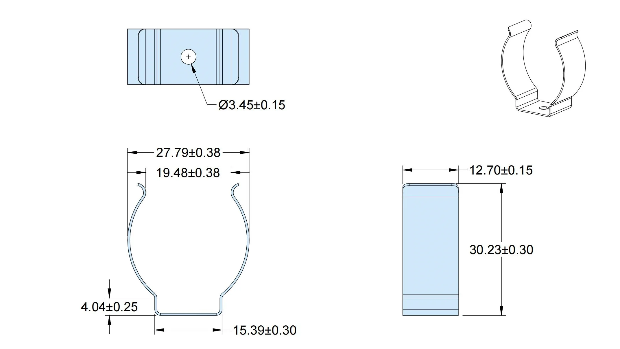 100pcs/lot D Size Metal Battery Holder Clip 32650 Battery Holder SbM-7800