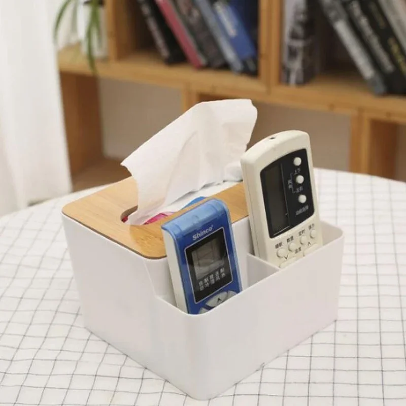 Tissue Box Wooden Cover Toilet Paper Box Solid Wood Napkin Holder Case Simple Stylish Home Car Tissue Paper Dispenser