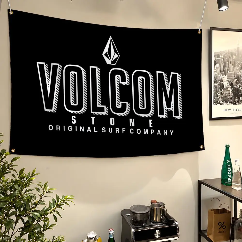 Brand V-Volcom Stone Skate Surf Snow Flags Wall Hanging Flag Banners For Birthday Parties Outdoor Bedroom Dorm Room Decor