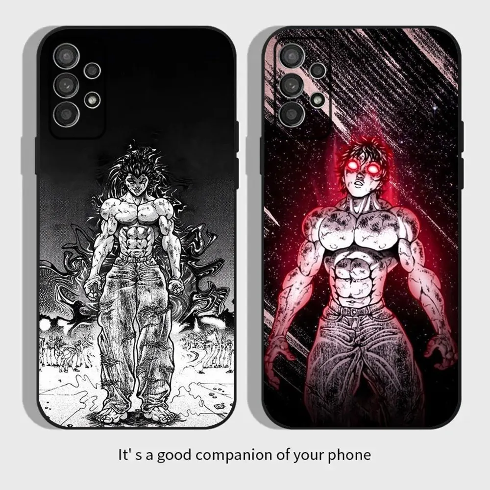 H-Hanma Baki Comics Phone Case For Samsung Galaxy A13,A21s,A22,A31,A32,A52,A53,A71,A80,A91 Soft Black Cover