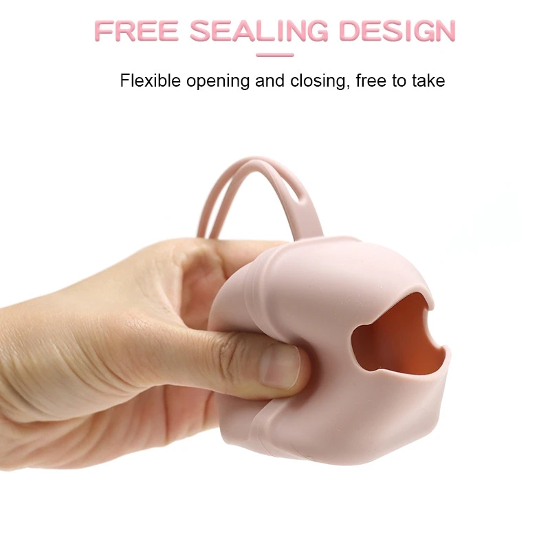 Newborn baby pacifier storage bag Portable dustproof pacifier storage box pacifier silicone storage bag