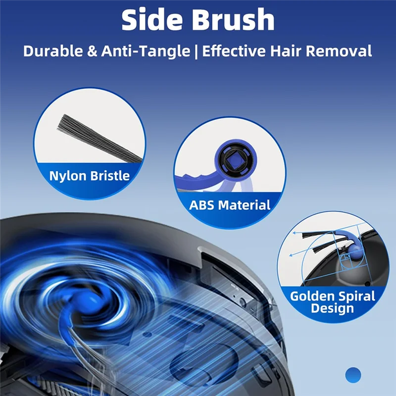 Fit Replacement Main Roller Mop Cloth Side Brush Dust Bag HEPA Filter For ECOVACS T80 PRO OMNI/T80 OMNI Robot Vacuums