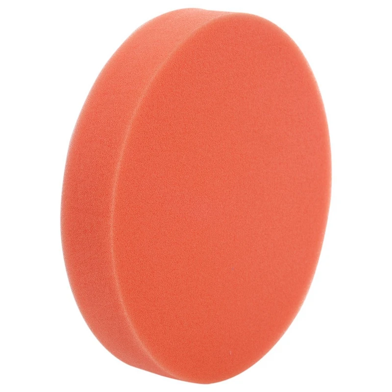 

5X 6 Inch 150Mm Soft Flat Sponge Buffer Polishing Pad Kit For Auto Car Polisher Color:Orange