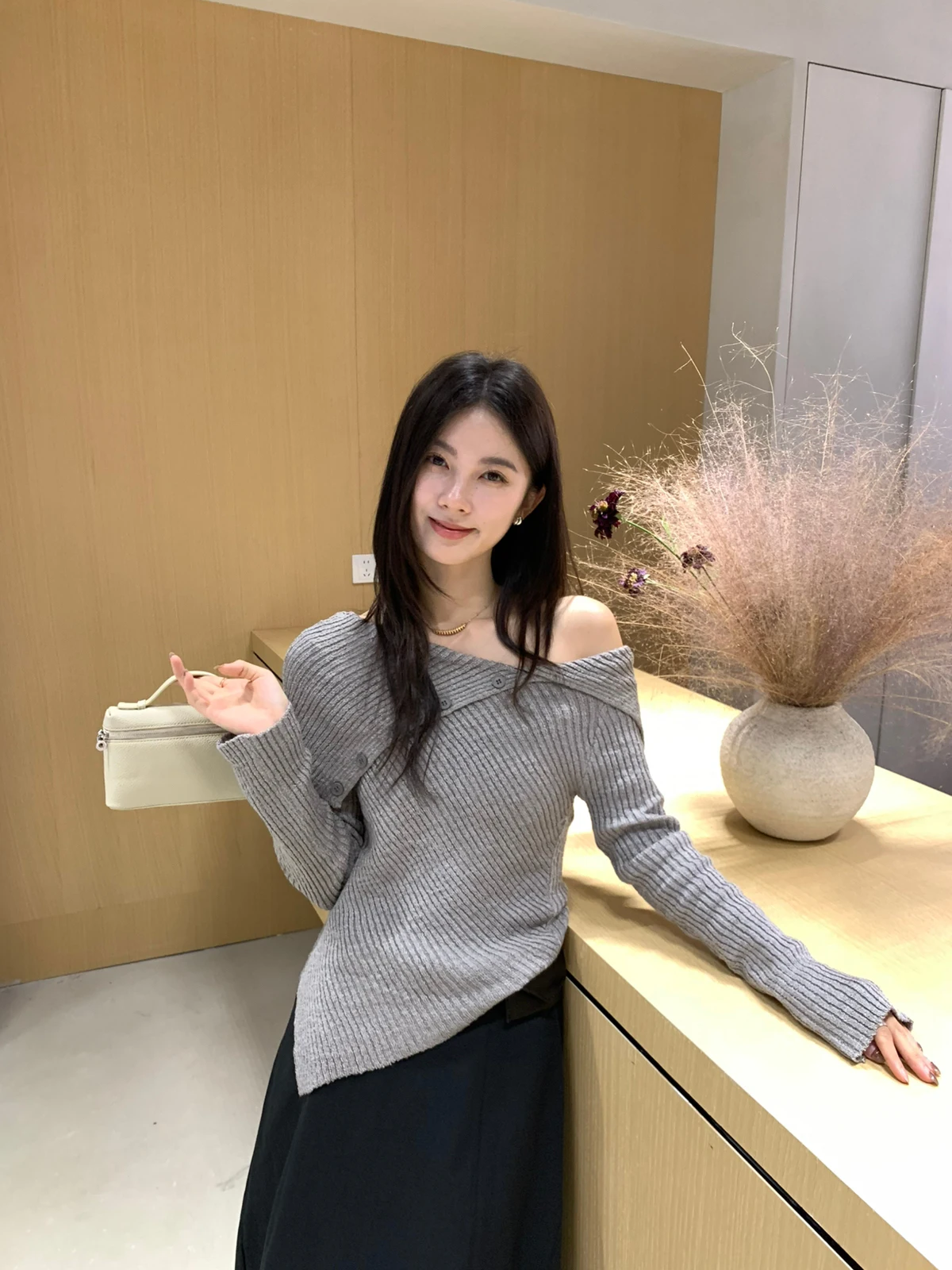 

Эластичный облегающий вязаный топ с воротником-стойкой, женский модный осенне-зимний длинный трикотаж Sve Regular Sle Color