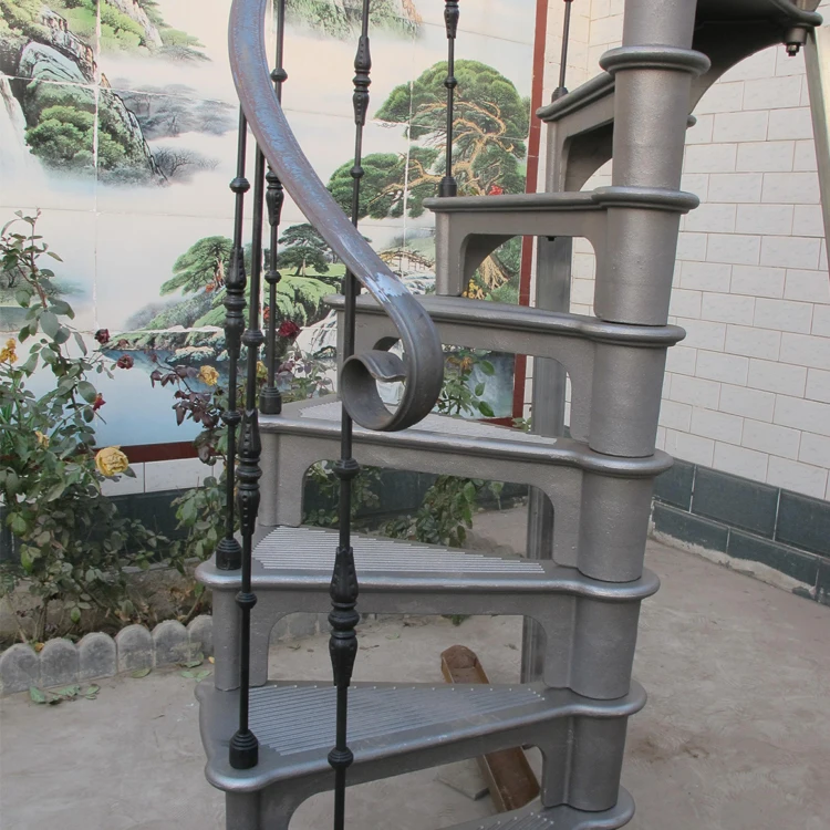 Outdoor decorative cast iron spiral staircase stainless steel durable home staircase