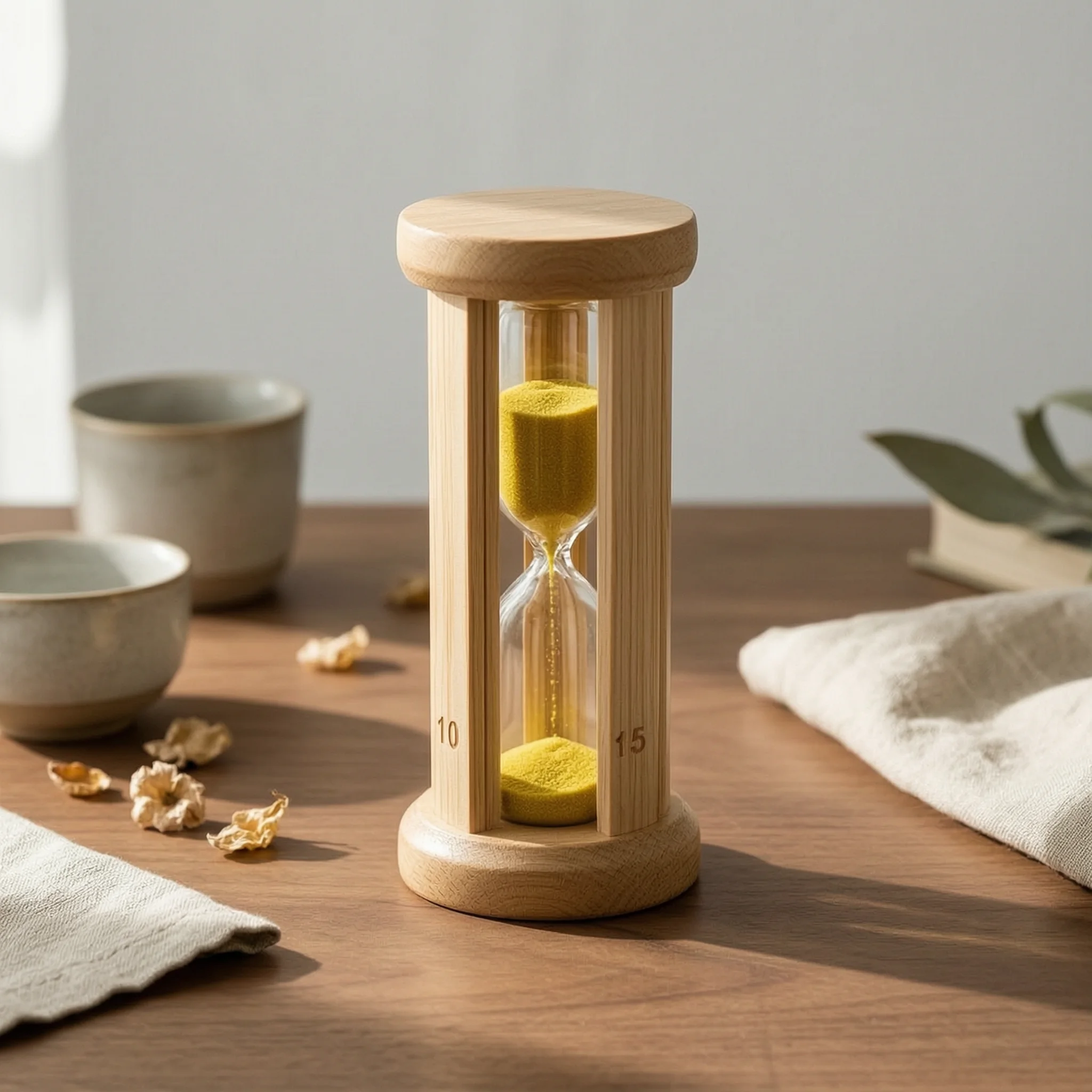 Sauna Hourglass Timer Diagonal Support Arm 15-Minute Sand Timer