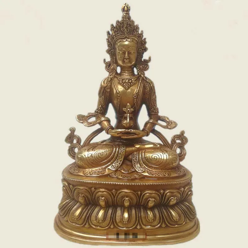 

2024 Asia Tibetan Indian Buddhism COPPER Amitayus Buddha CHANG SHOU FO family safety healthy Effective protection