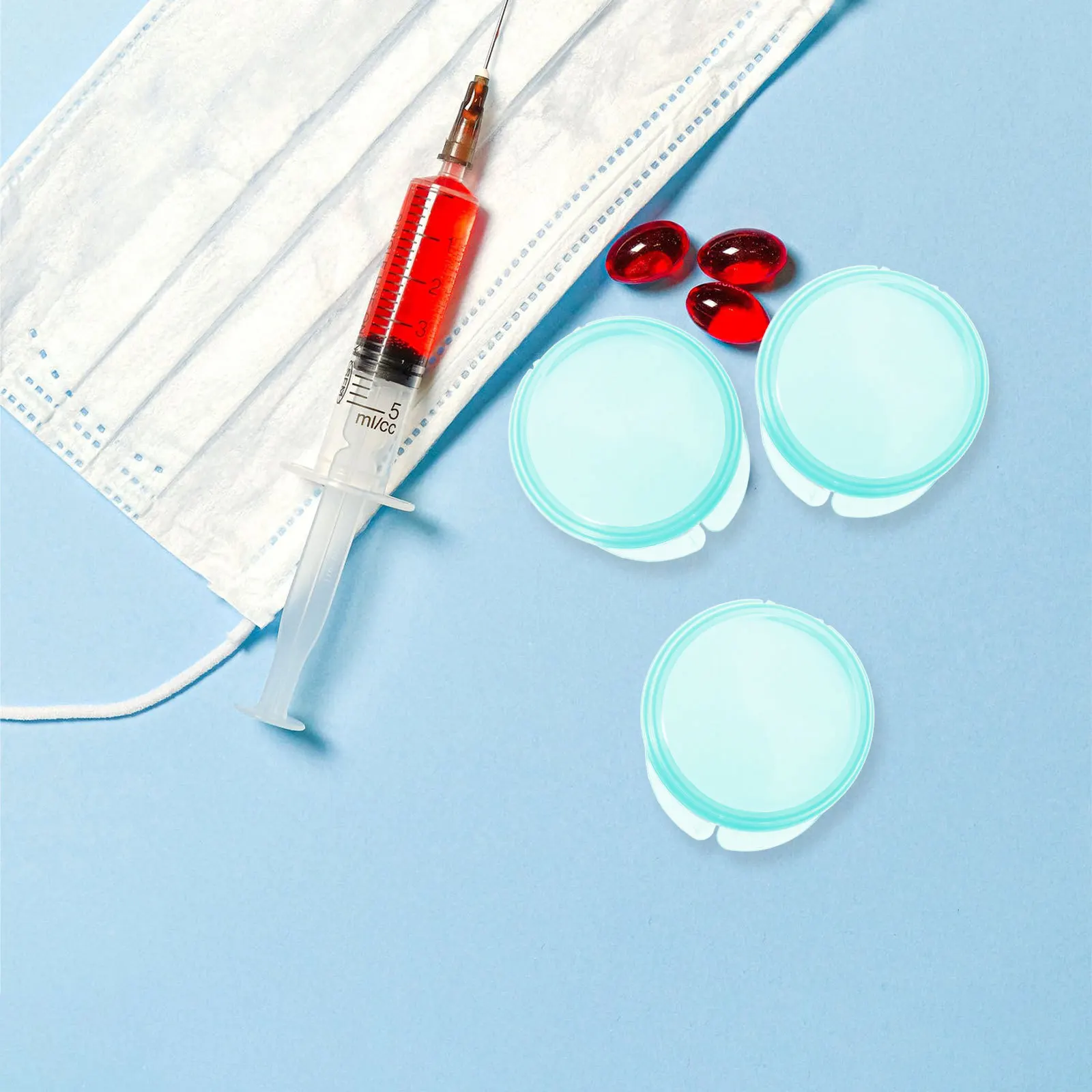 

3 шт., дорожный футляр для лекарств, круглый органайзер для таблеток, портативный мини-пластмассовый держатель для таблеток, небольшой ежедневный контейнер, дорожный футляр для лекарств