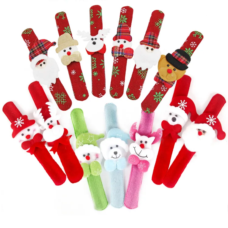 1Pcs Hot Sale Christmas Clap Circle Toys hand ring ornaments Christmas Pop circles Christmas  Decorations For Home Child  Gifts