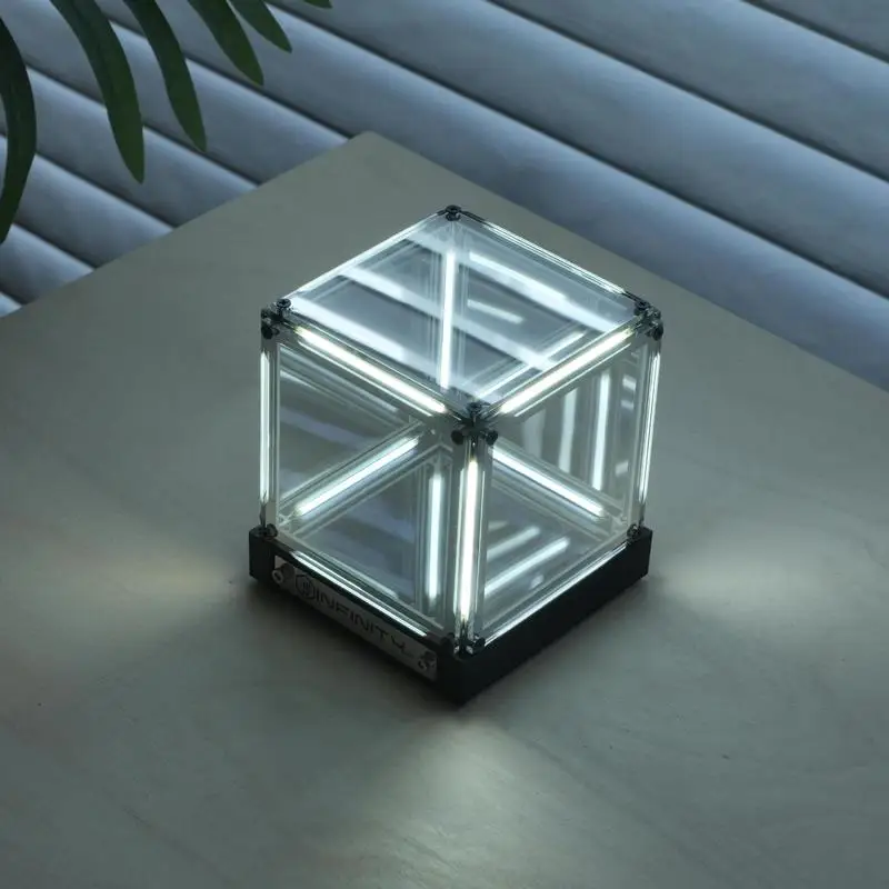 INFINITY 4D Infinity Cube Gaming Ambient Light Desktop Tech Decor Creative Abyss Night Light Figurine Gift For Gamers