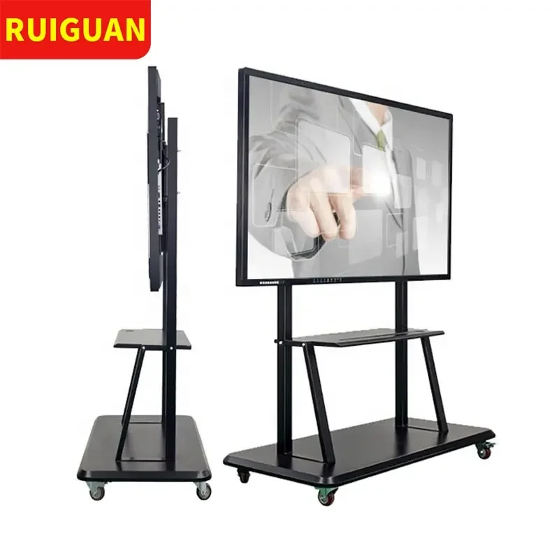 SmartBoards 65 Inch Multi-touch IR Finger Touch LCD Interactive Whiteboard with 40 Points Android 14 for Meeting & Education