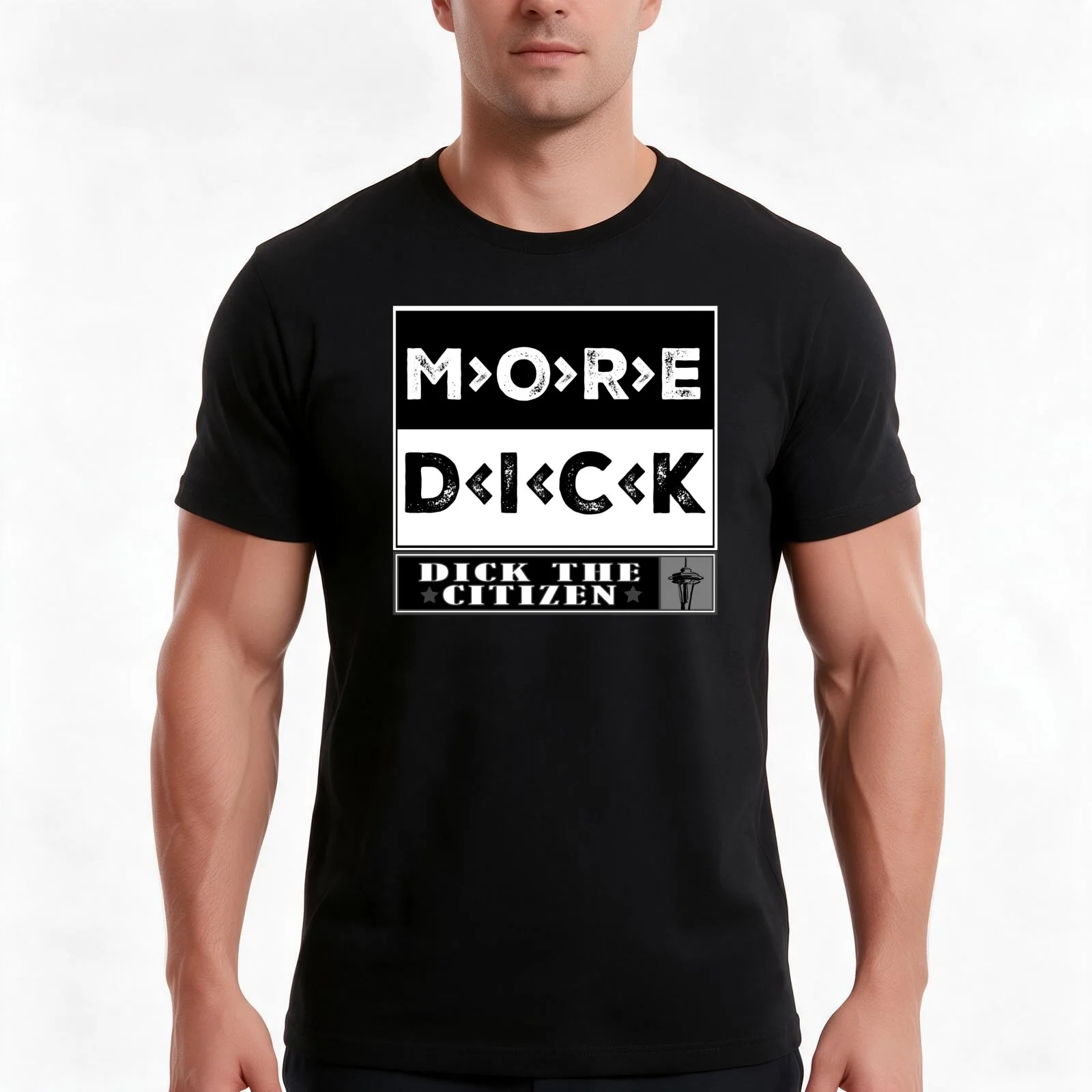 More Dick T-Shirt, Summer Casual Cotton Tee, Oversized Streetwear Tops, Vintage Graphic Print, Loose Fit Short Sleeve