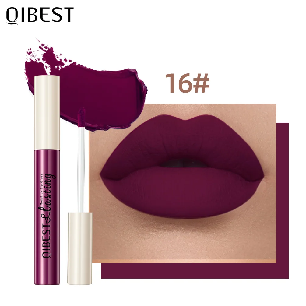 

24 Colors Long Lasting Matte Nude Liquid Lipstick Waterproof Non-stick Cup Sexy Nude Red Brown Lip Gloss Lips Makeup Cosmetics