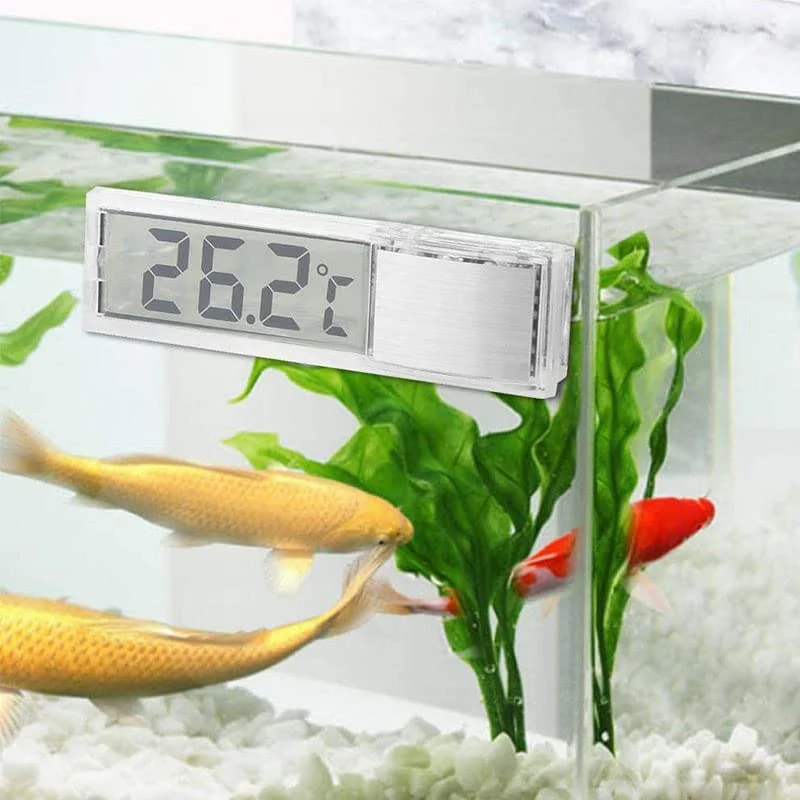 LCD 3D Digital Electronic Aquarium Temperature Gauge Aquarium Thermometer Temperature Control Accessories