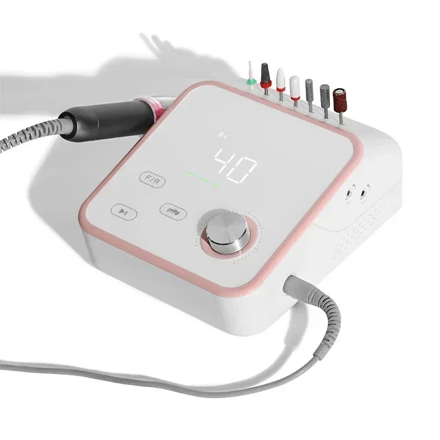 Brushless nail drill 40000RPM high Manicure Tool touch sensing foot pedal Nail gel removing drill