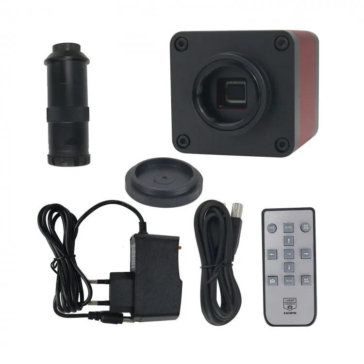 

48MP USB Microscope Camera Industrial Microscope Camera 2K 1080P 60FPS W/ 100X C-Mount Lens