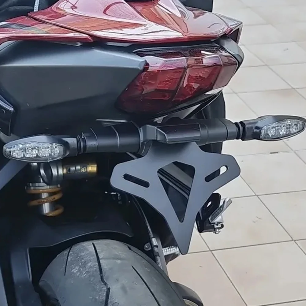 

Для Triumph Street тройной 765R 765 RS R 2020 2021 2022 2023 2024 765RS Держатель номерного знака Заднее крыло с коротким хвостом Аккуратный кронштейн