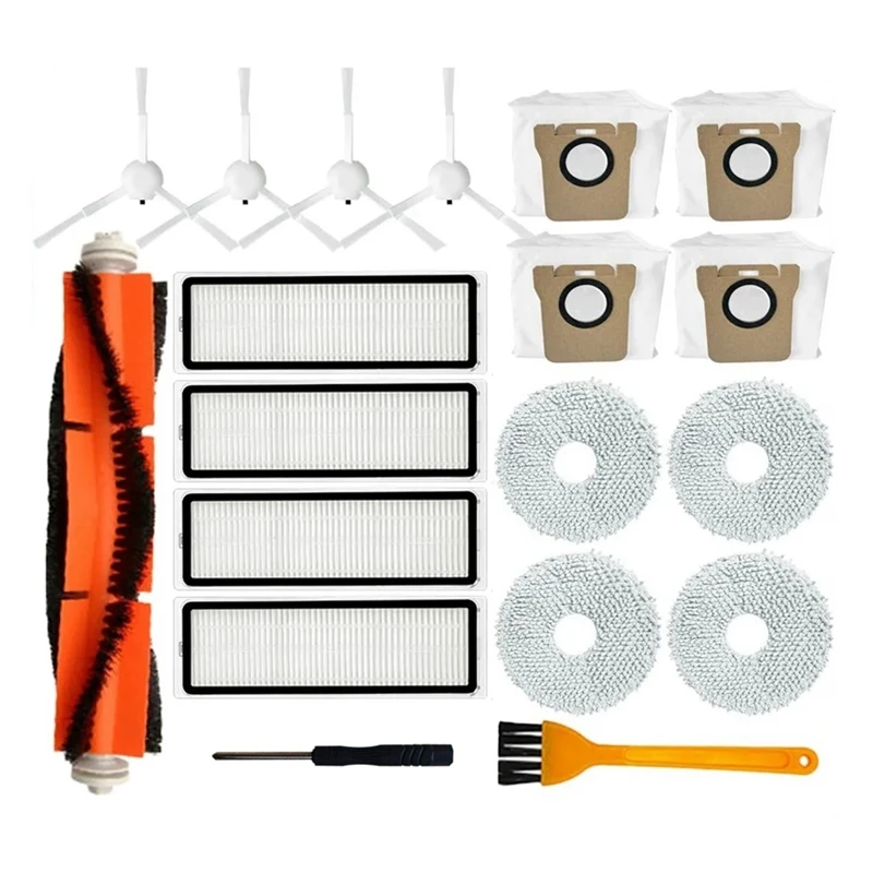 

Запчасти для робота-пылесоса Xiaomi X10 + X10 Plus B101GL, основная боковая щетка, фильтр НЕРА, Швабра, тканевый мешок для пыли