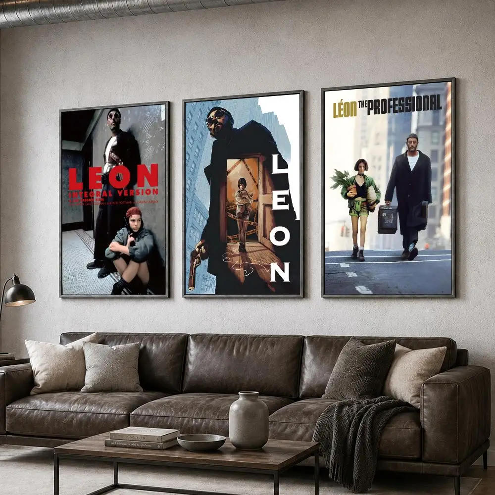 Movie Leon The Professional Classic Cult Poster  PP Self Adhesive Home Garage Dorm Bar Wall Decor Aesthetic Retro Gift