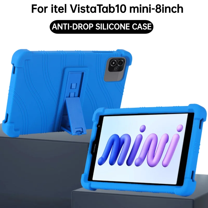 

Противоударный мягкий силиконовый защитный чехол для Itel VistaTab 10 Mini 8 дюймов Android 14 с чехлом-подставкой для защиты планшета