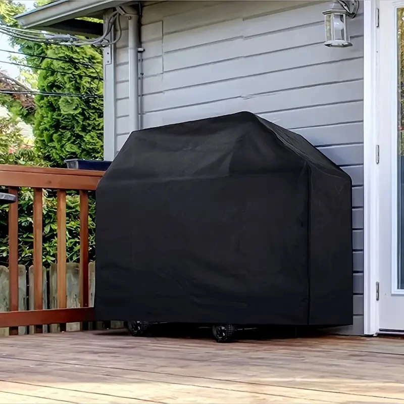 Heavy Duty PVC Grill Cover with Water, UV, Dust Protection, Outdoor Barbecue Cover, Resistant BBQ Cover for Various Grill Types
