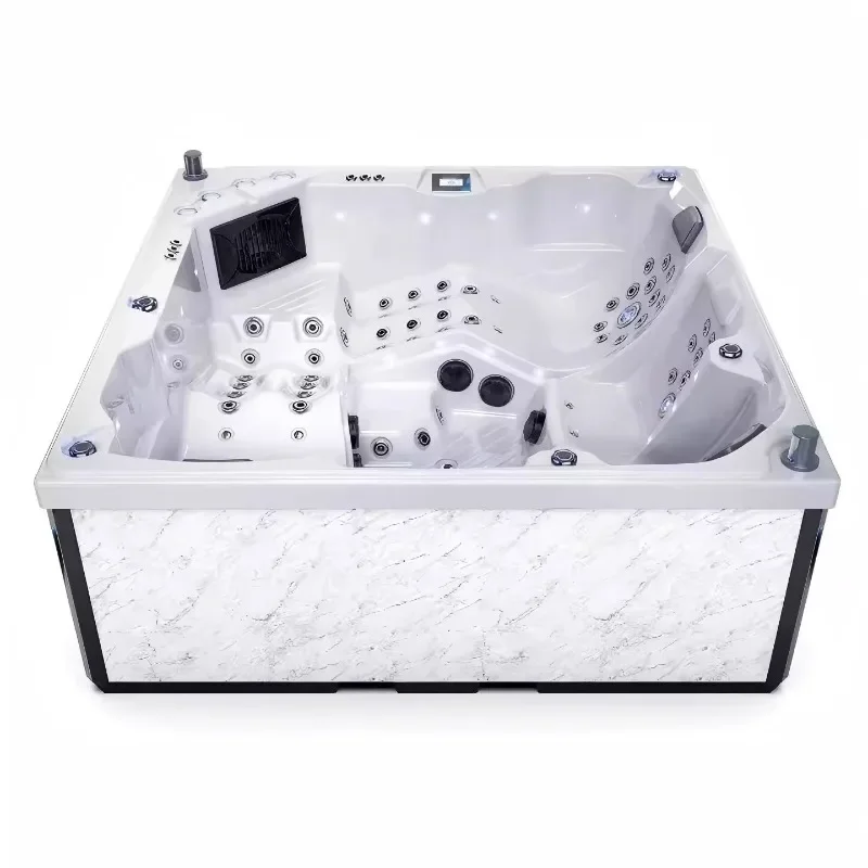 6 Person Luxury Outdoor Heated Spa, Jacuzzi Hot Tub for Patio Garden Hotel Resort 2x2m  Premium Relaxation System FOB