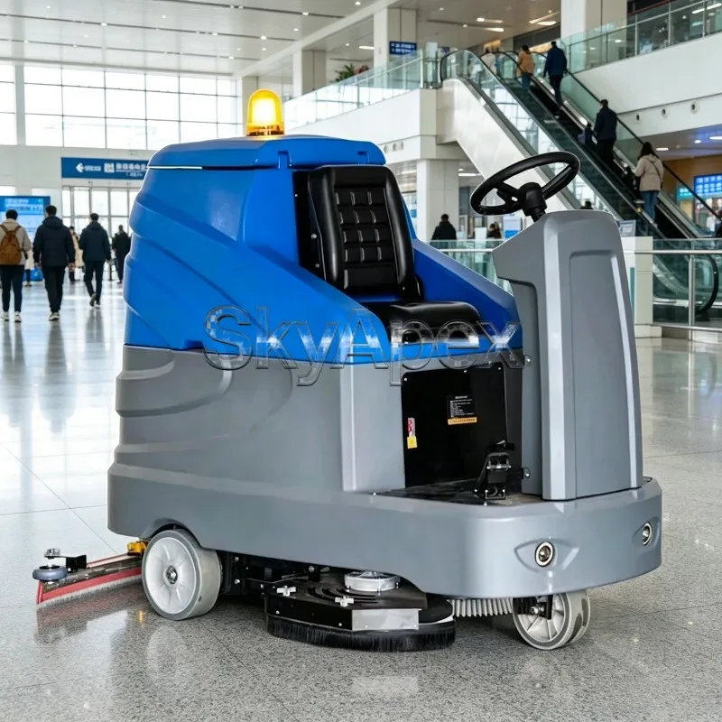 Supermarket Cleaning Double Brush Floor Washing Machine Double Brush Floor Scrubber Mini Double Brush Industrial Floor Cleaner