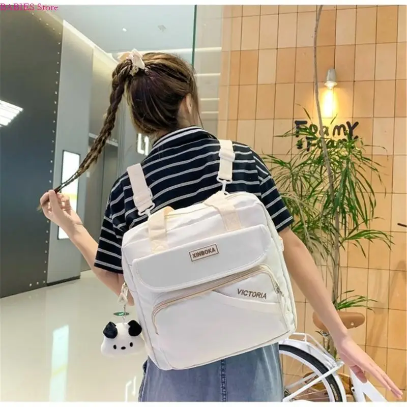 

C9GB Convenient Shoulder Bag School Backpack Nylon Rucksack for Students Spacious and Easy to Carry