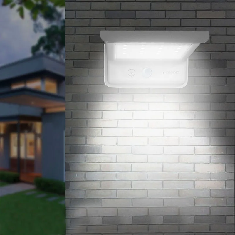 20LED Super Bright Outdoor Solar Lights With Motion Sensor Garden Decoration Lighting IP65 Waterproof Courtyard Solar Wall Lamp