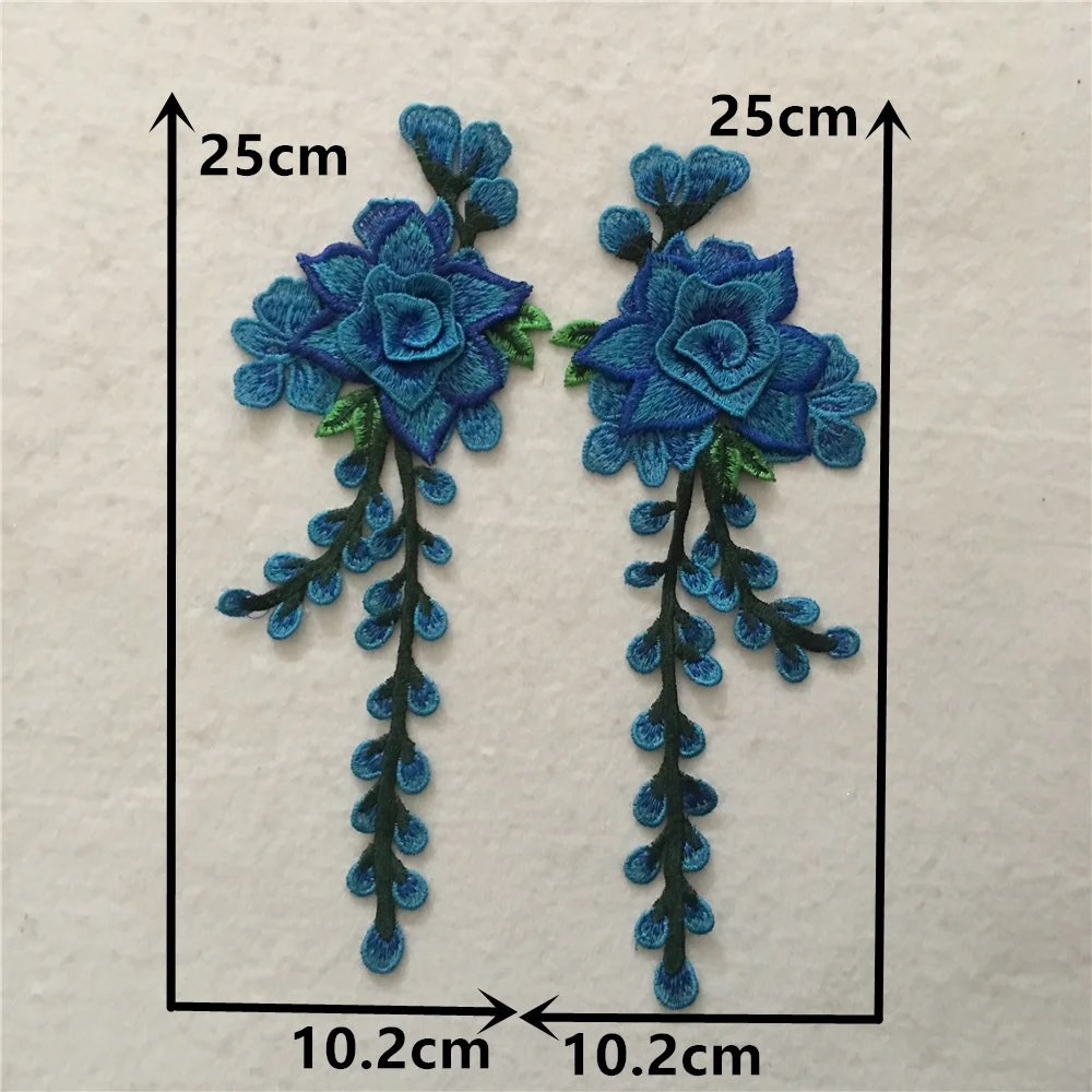 Moda fai da te cucito a mano corpetto a fiore ricamo orchidea media patch cheongsam vestito costume accessori di abbigliamento