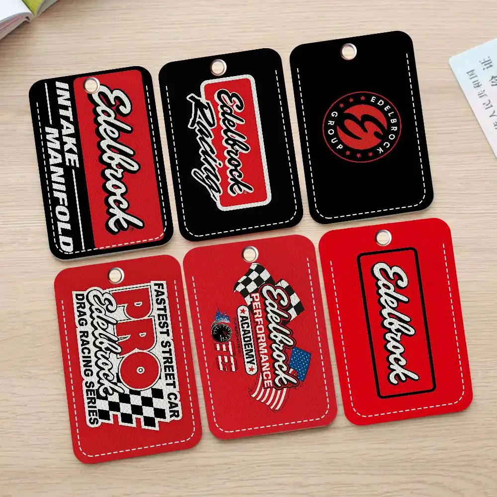 Racing Car Edelbrocks Card Holders Student ID Card Protective Cover Cases Student Campus Access Cards Key Chain Anti-lost