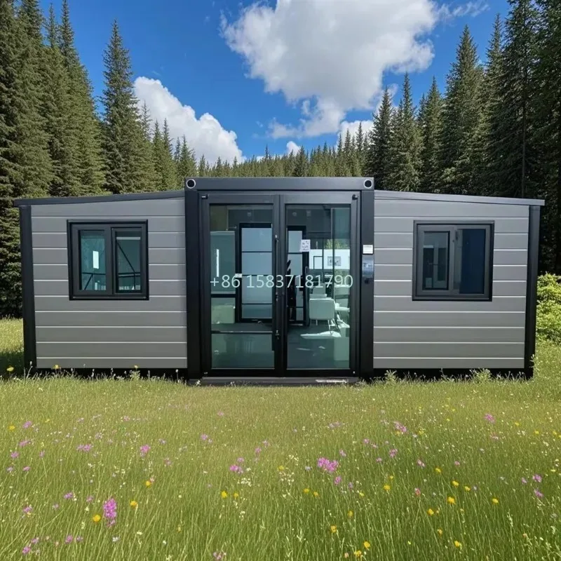 China Expandable Container House 20ft 40ft Foldable Container Home Modern Luxury Design Modular Portable Container House for US