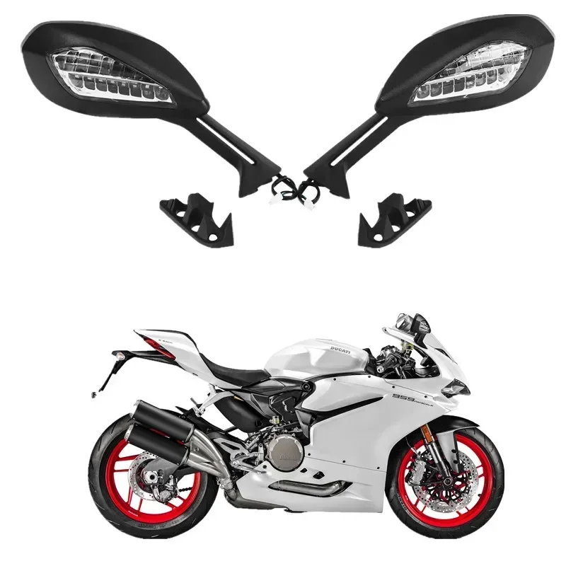 

For Ducati 959 S Panigale 2016 1299 Panigale S 2015-2016 Motorcycle Parts Mirrors W/ Turn Signals Light Kit
