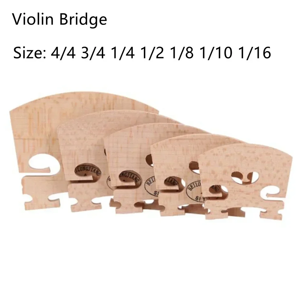 Violin Bridge Maple Full Size 4/4,3/4,1/4,1/2,1/8,1/10,1/16 Violin Accessories Luthier Parts Violin Bridge All Size