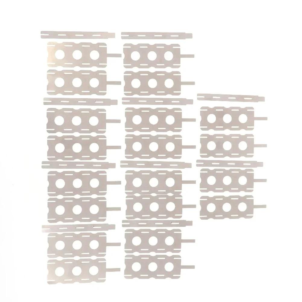 30PCS Polygonal Nickel Sheet For Lithium Battery For Spot Welding Nickel Plated Steel Battery Connection Sheets
