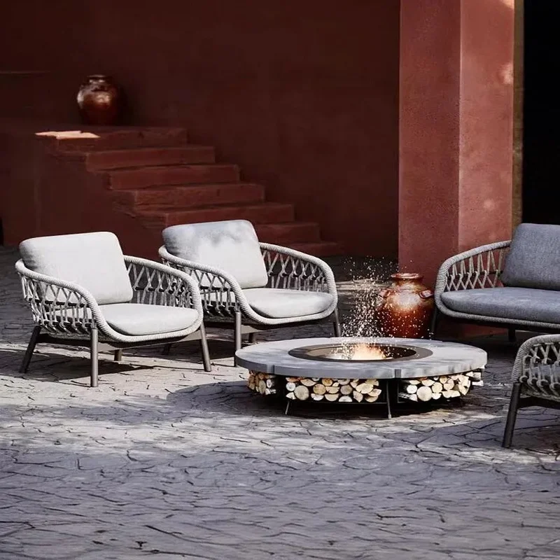 

Высококачественное черное круглое одноместное кресло с откидной спинкой для балкона — простой ленивый садовый диван, боковые сиденья на открытом воздухе