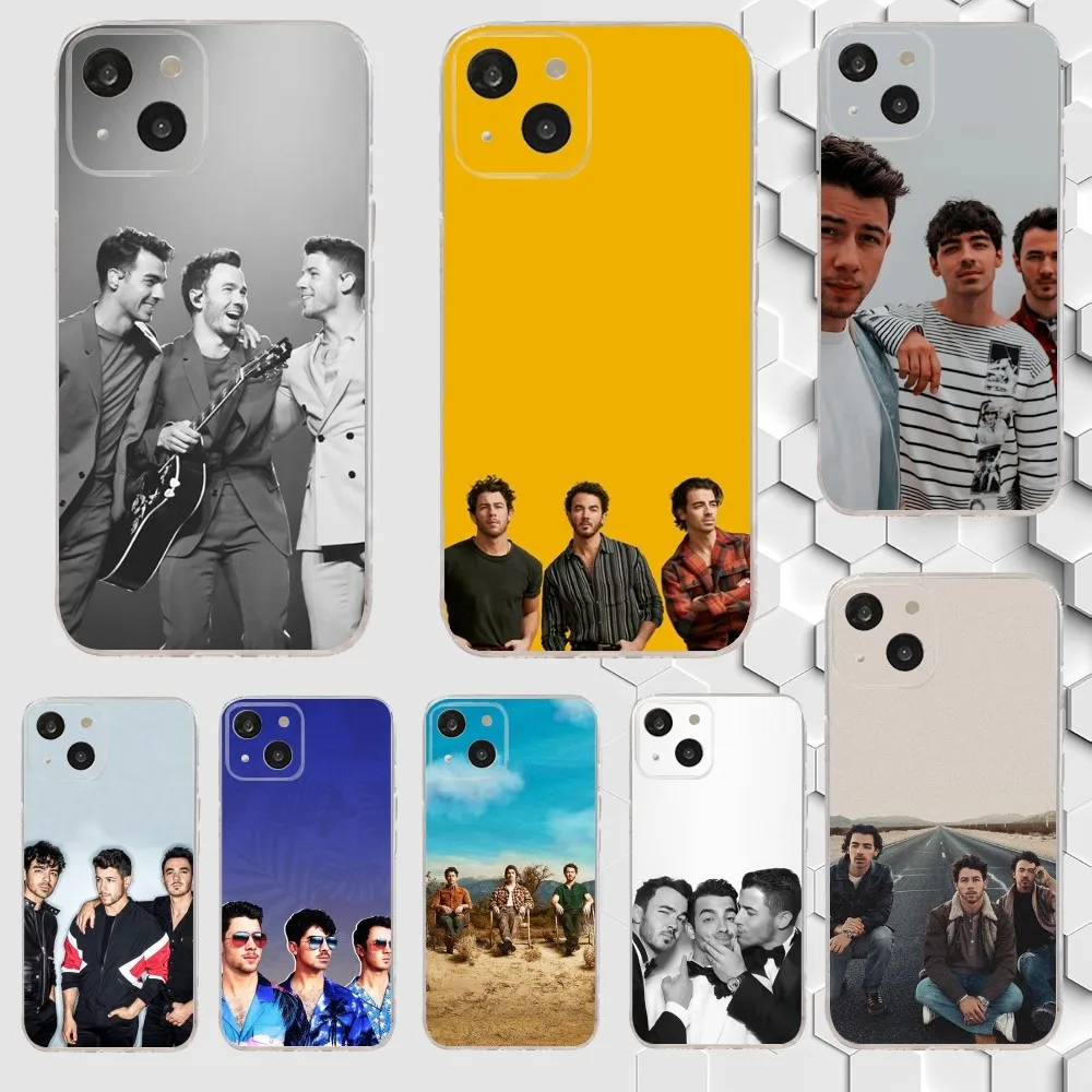 J-Jonas Band B-Brothers Phone Case For iPhone 15,14,13,12,11 Plus,Pro,Max,XR,XS,X,7,8 Plus,SE,Mini Transparent Silicone Soft