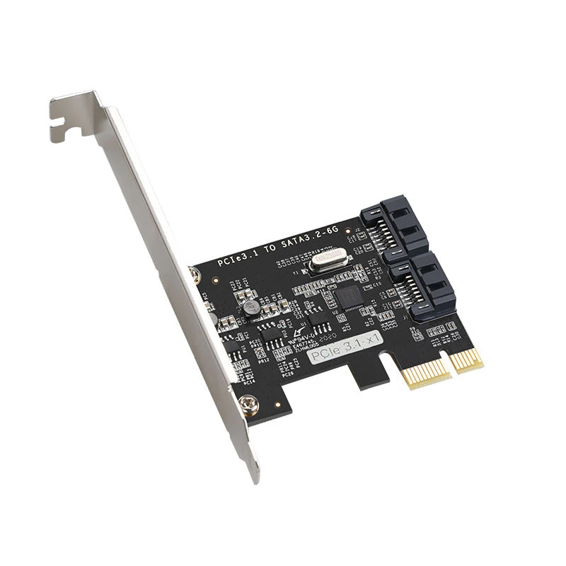 Cartão de Expansão PCI-E SATA, Riser Card, 6 Gbps, Adaptador PCI-E Sata, Desktop Conversor PCIe, PCI E Sata Card Controller, Chip JMB582
