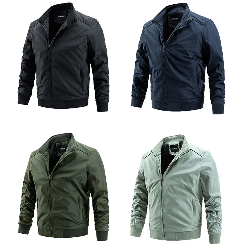 

Big Size Mens Jacket Military Windbreaker Casual Bomber Coat Spring Autumn Outdoor Zipper Fashion Clothing