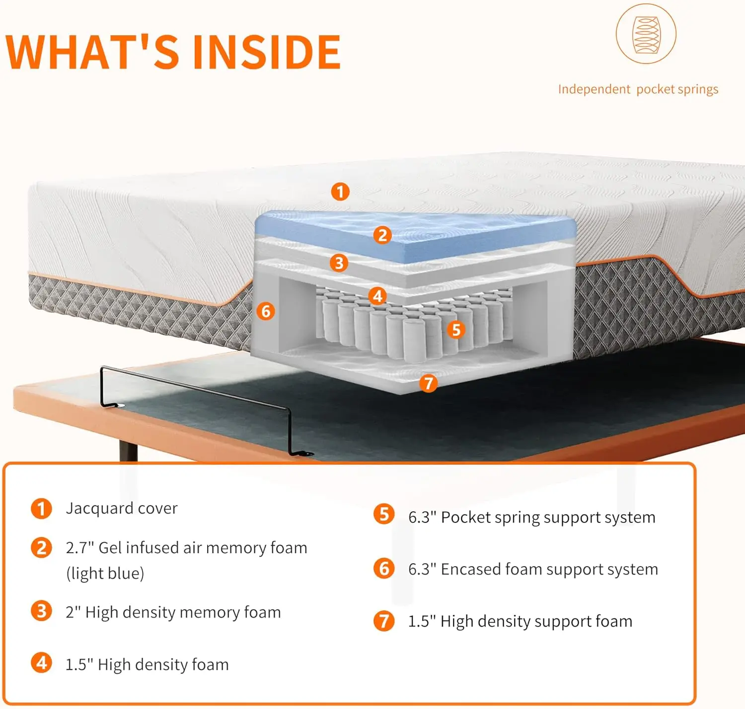 Adjustable Bed with Matt Queen 2000 Series, Memory Foam Hybrid 14 Inch Matt Queen, Bluetooth App Control