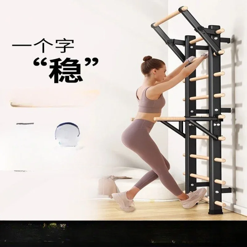 Gym Fitness Rod Wall Mounted Wooden Swedish Ladder