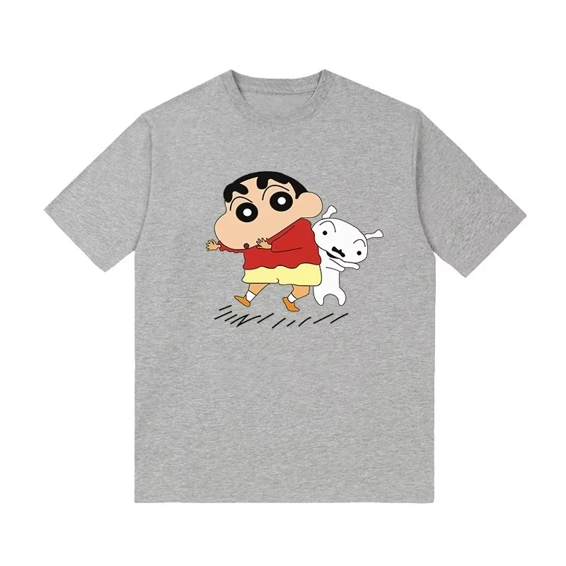 2026 Sommer Crayon Shin Chan Cartoon-Print Baumwoll-T-Shirt für Kinder und Erwachsene, Rundhals, Lässige Streetwear, Weiches, Bequemes, Modisches Oberteil – Detail 7