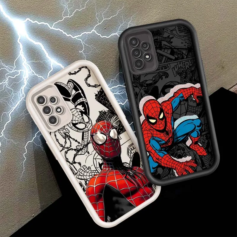 

Marvel Line Spider Man For Samsung A73 A72 A56 A55 A54 A53 A35 A32 A25 A23 A21s A14 A05 5G Eye Ladder