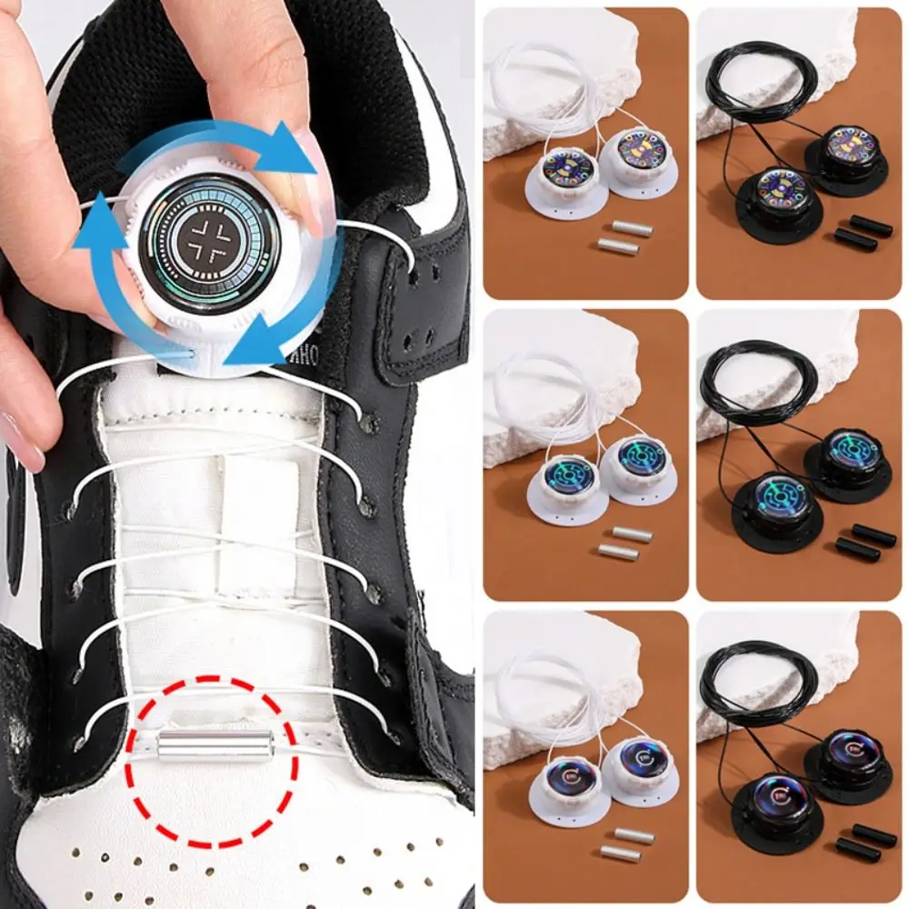 Adjustable Automatic Buckle Rope Practical Shoe Accessories Quick Sneaker ShoeLaces No Tie Shoe Laces For Adults Kids