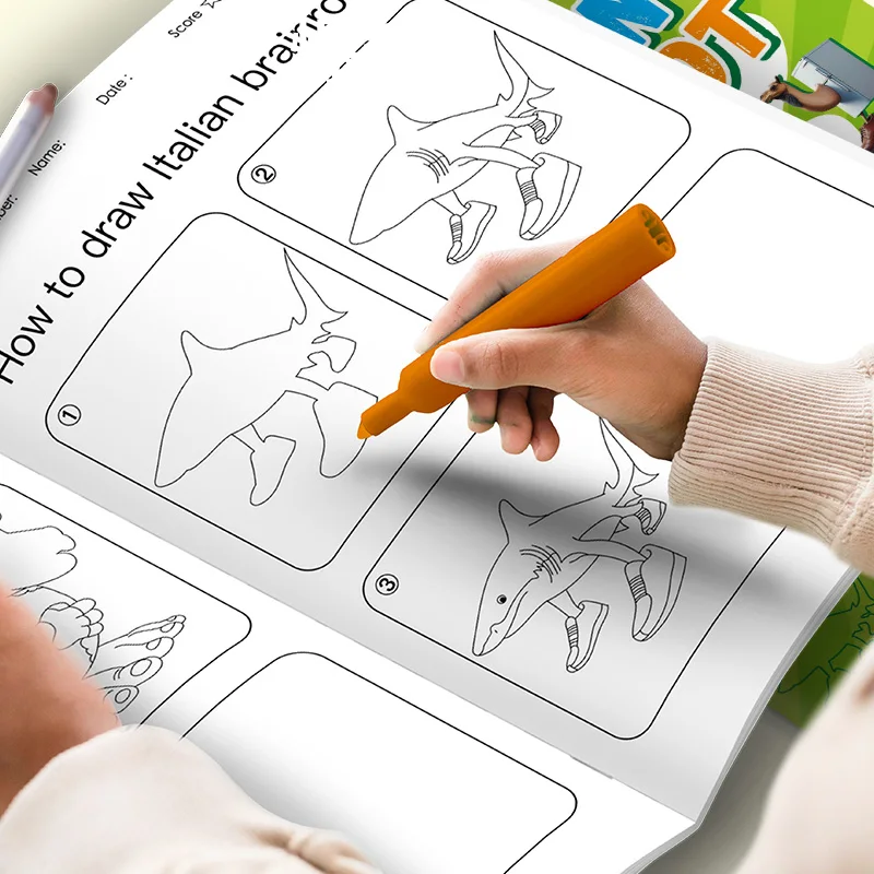 Wie man italienisches Brainrot zeichnet: Aktivitätsbuch mit einfachen Schritt-für-Schritt-Zeichenprojekten | Lustiges Kreaturen-Kunstbuch für Kinder – Detail 5