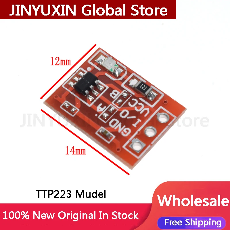 20-50Pcs TTP223 touch button module self-locking incremental capacitive switch in Stock Wholesale