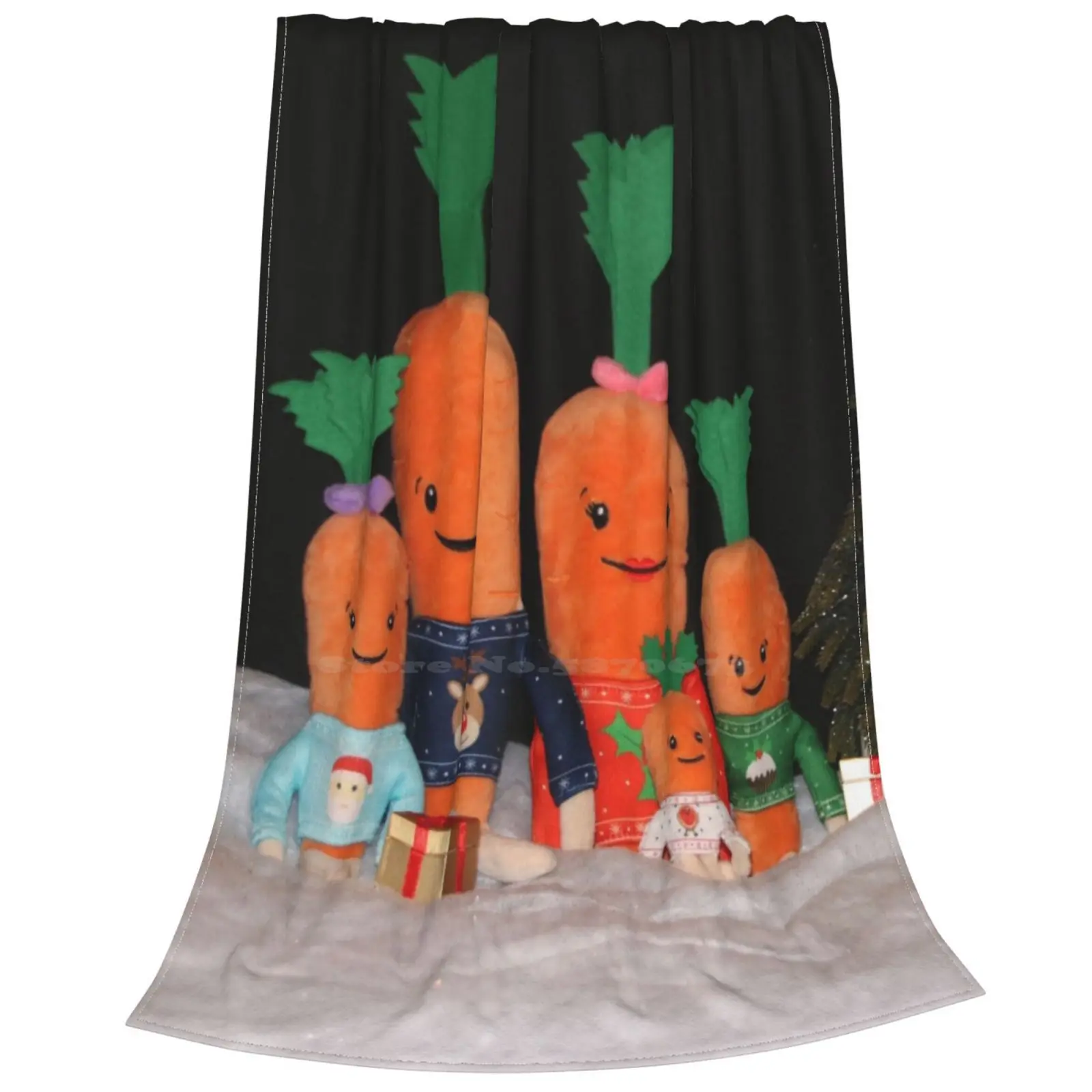 كيفن الجزرة والأسرة رمي البطانيات ، سوبر الدافئة ، لينة ، أريكة ، السرير ، السفر ، متعة ، عيد الميلاد #3